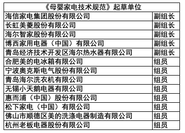 《母婴家电技术规范》团体标准正式发布(图1)